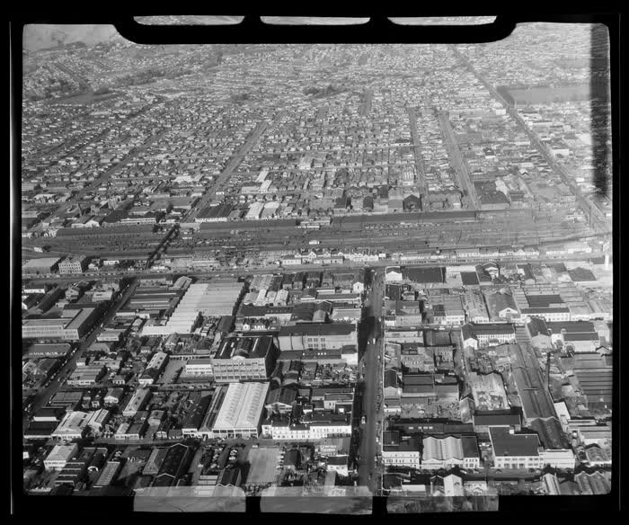 Christchurch Railway Station, Canterbury Region, 1958