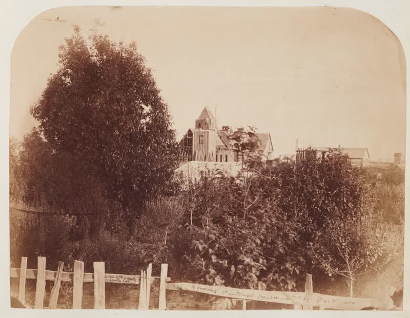 from A.C. Barker's stable loft, Government Buildings, Christchurch, 6am, 1858
