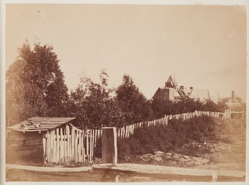 from Worcester Street, Christchurch Government Buildings, 8am, 1858