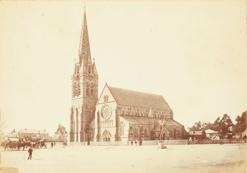 Christchurch Cathedral.  From the album: N. Z. Scenery, 1876