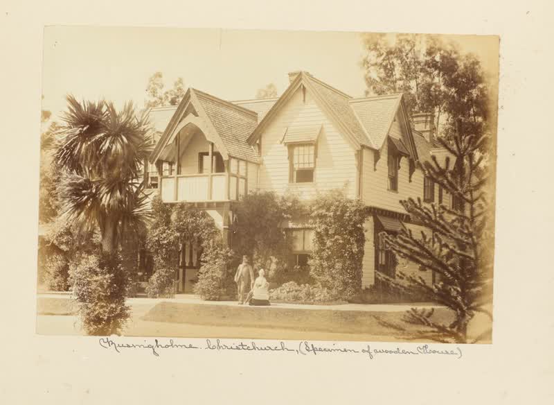 Risingholme, Christchurch (Specimen of wooden house). From the album: New Zealand album, 1880