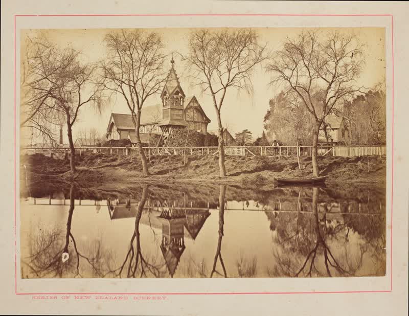 St. Michael's Church, Christchurch.  From the album: New Zealand Scenery, Series 1, 1880