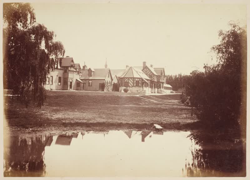 Christchurch Hospital.  From the album: Scenes of New Zealand, 1880