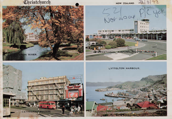 Composite postcard of Christchurch views, 1972, 1972