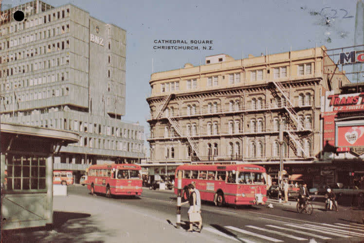 United Services Hotel , Cathedral Square, Christchurch, 1960