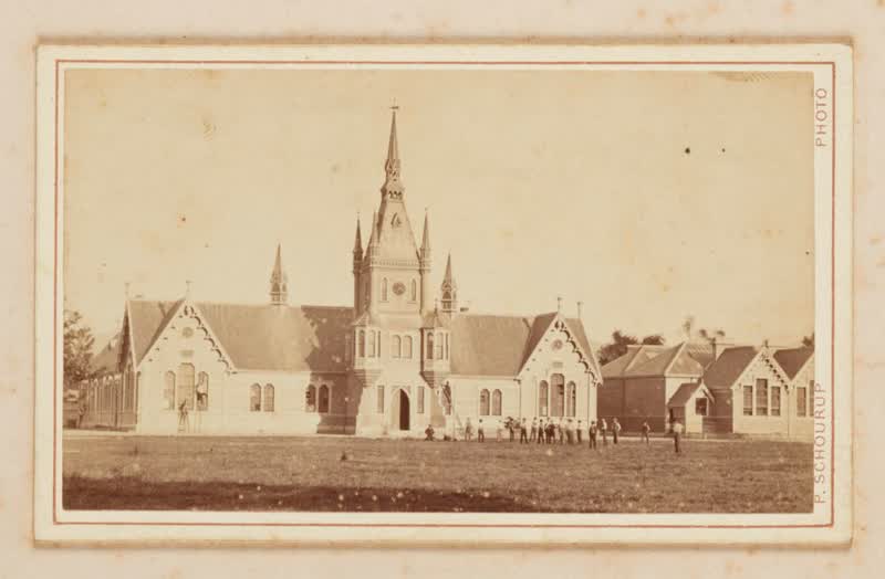 Church. From the album: Panorama of Christchurch NZ, from Cathedral Tower, 1880
