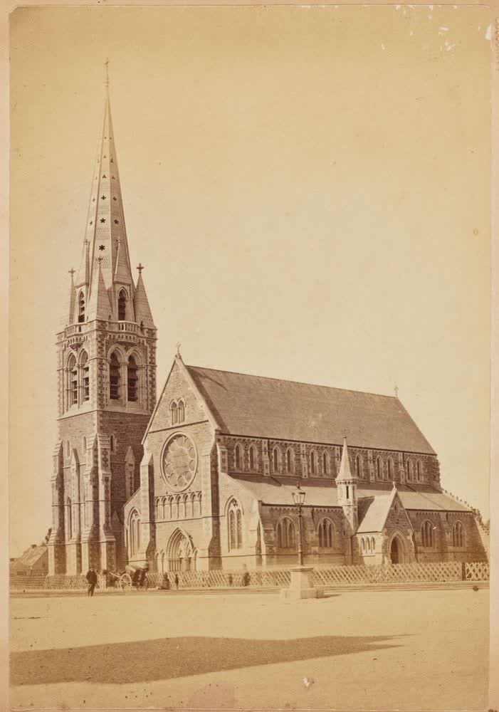 Christchurch Cathedral. From the album: Panorama of Christchurch NZ, from Cathedral Tower, 1881
