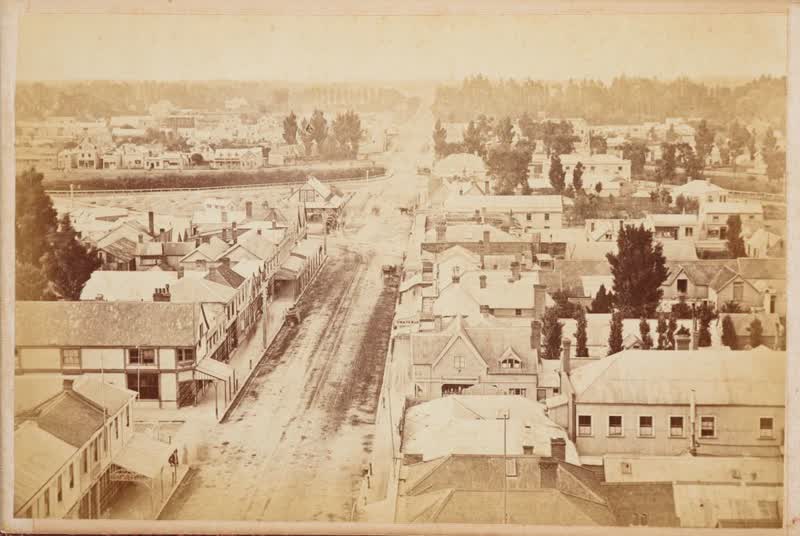 Panorama of Christchurch NZ, from Cathedral Tower. From the album: Panorama of Christchurch NZ, from Cathedral Tower, 1881