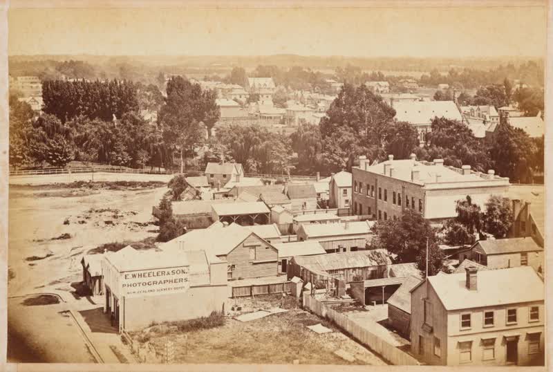 Panorama of Christchurch NZ, from Cathedral Tower. From the album: Panorama of Christchurch NZ, from Cathedral Tower, 1881