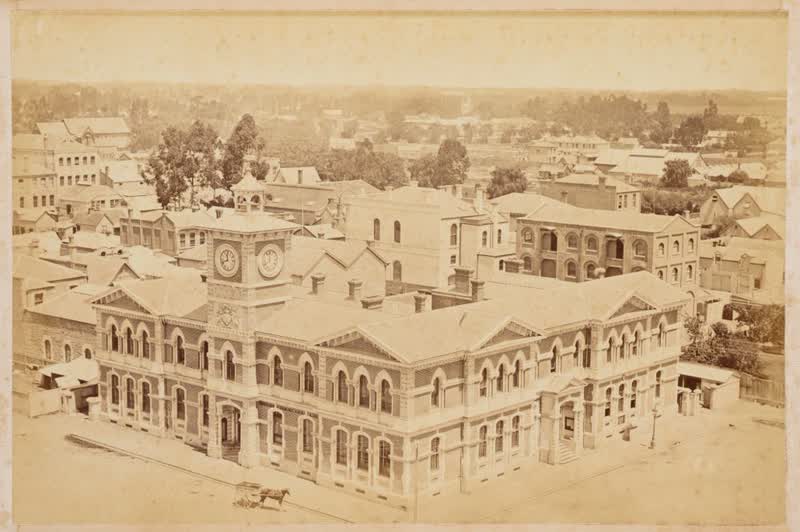 Panorama of Christchurch NZ, from Cathedral Tower. From the album: Panorama of Christchurch NZ, from Cathedral Tower, 1881