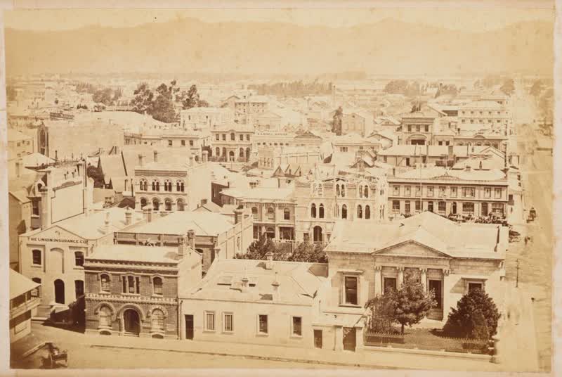 Panorama of Christchurch NZ, from Cathedral Tower. From the album: Panorama of Christchurch NZ, from Cathedral Tower, 1881