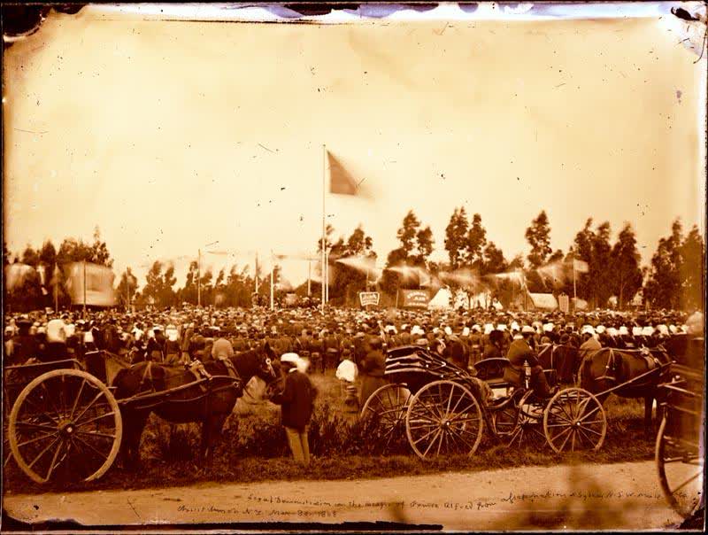 Glass Plate Negative: Demonstration, 1868