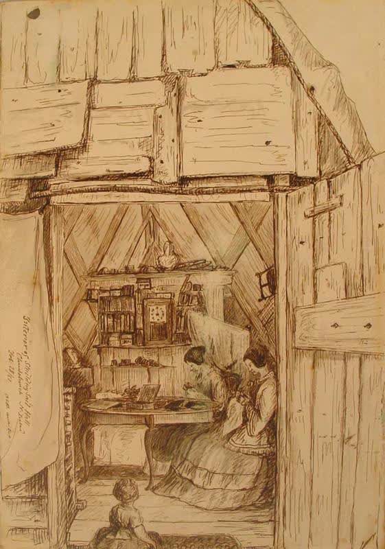 Sketch: Interior of Studding Sail Hall, 1851