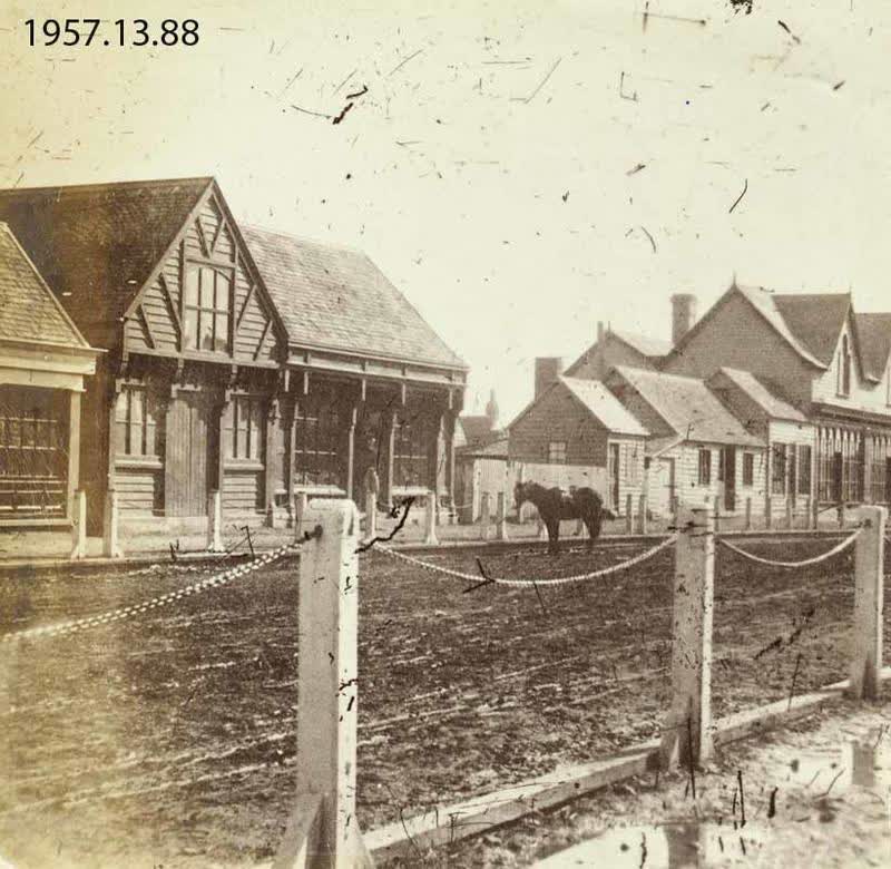 Photograph: Colombo Street, Christchurch, 1860