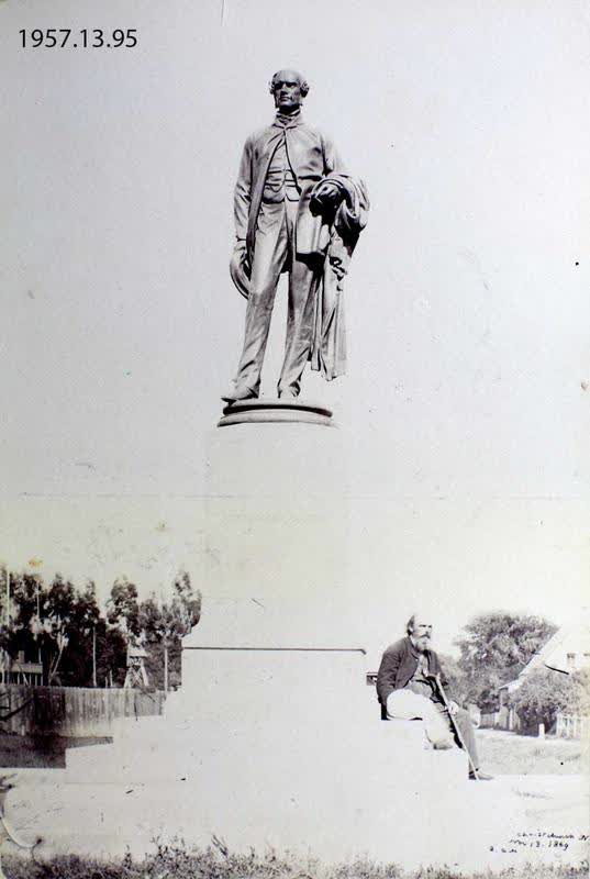 Photograph: Godley Statue, Christchurch, 1869