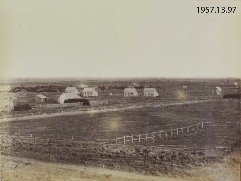 Photograph: Gloucester and Durham Streets, Christchurch, 1860