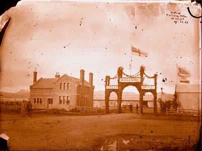 Glass Plate Negative: Arch at Railway, 1869