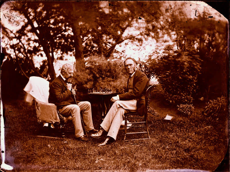 Glass Plate Negative: Lord Lyttelton and Henry Selfe, 1868