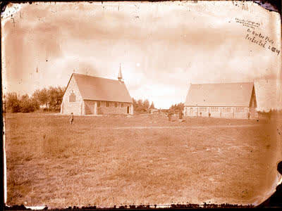 Glass Plate Negative: Christ's College Chapel and Schoolroom, 1867