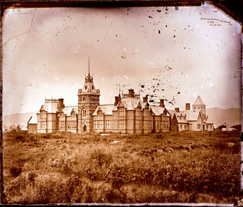 Glass Plate Negative: Government Buildings, Christchurch, 1861