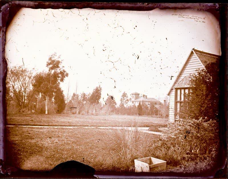 Glass Plate Negative: Christchurch Club House, 1863