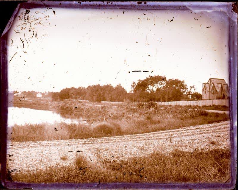 Glass Plate Negative: Cemetery, Christchurch, 1868