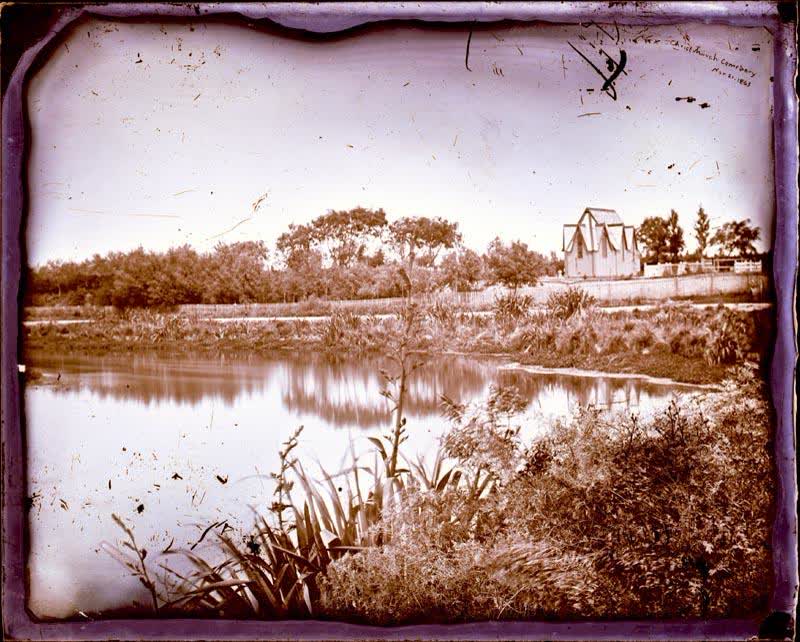 Glass Plate Negative: Cemetery, Christchurch, 1863