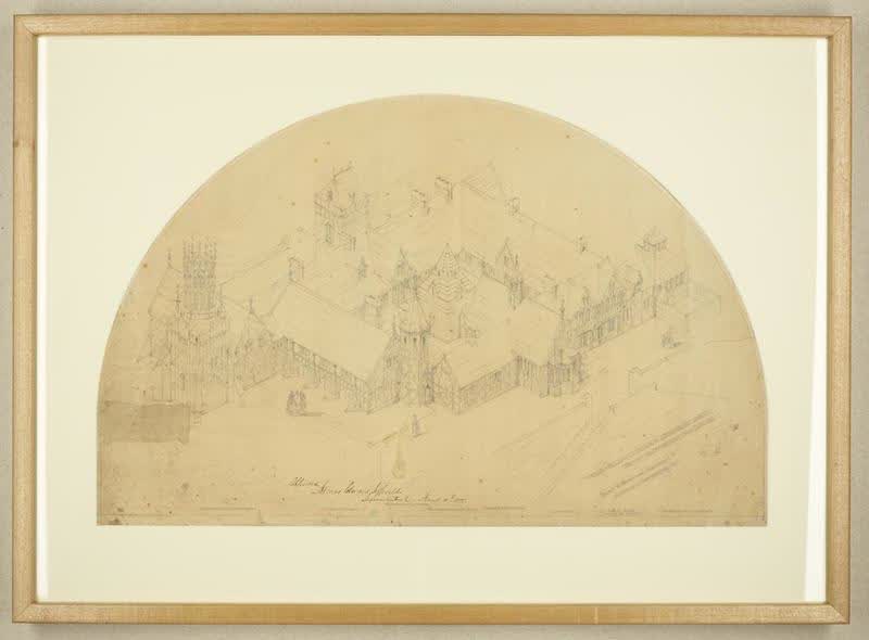 Mountfort Drawing: Design for Canterbury Provincial Council Buildings, 1855, 1855