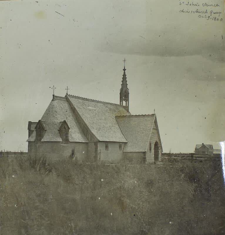 Photograph: St John's Church, Christchurch 1860, 1860