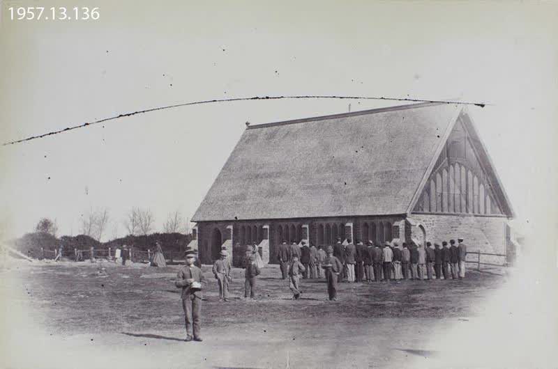 Photograph: School Room Christ's College 1867, 1867