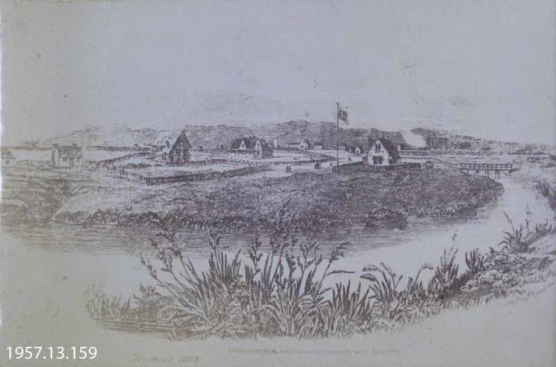 Photograph: Image of Christchurch 1852, 1852