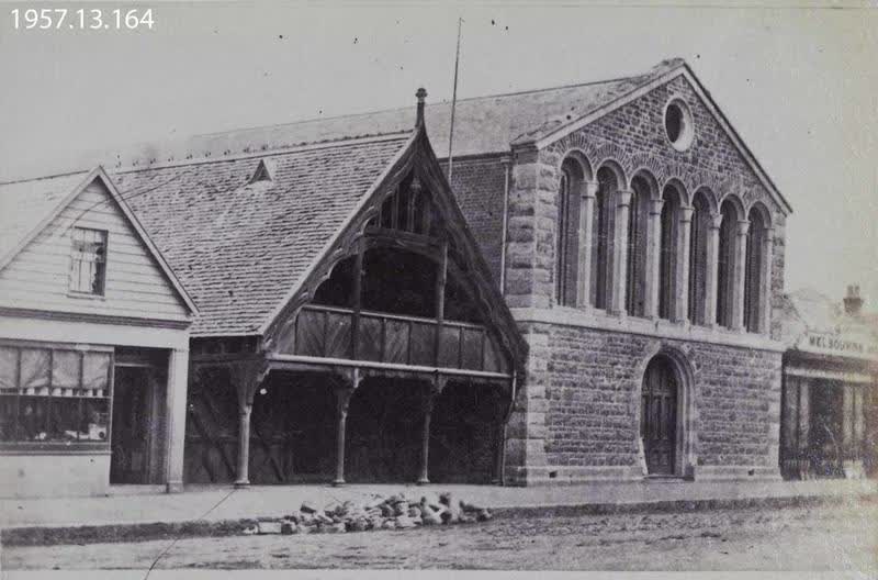 Photograph: Christchurch Town Halls, High Street, 1870