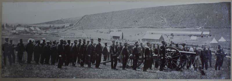 Photograph: Canterbury Volunteer Regiment Artillery Company, 1865