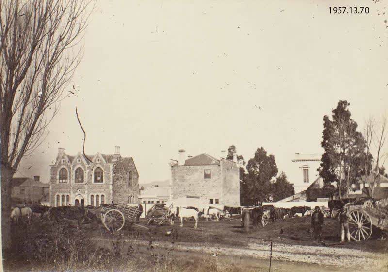 Photograph: Market Day Cathedral Square, Christchurch, 1871