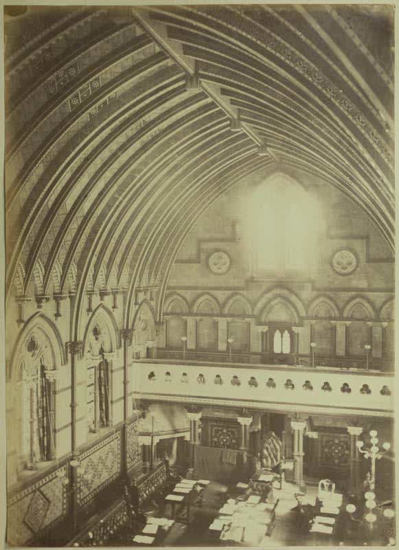 Photograph: Interior of the Provincial Council Chamber, 1870