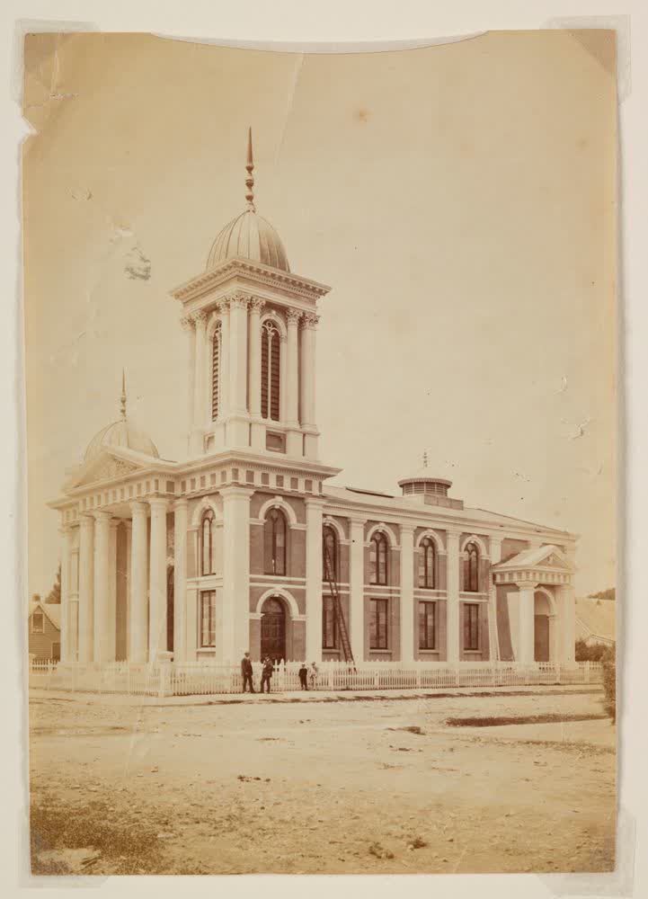 St Paul's Church, Christchurch.  From the album: Travel album, 1870
