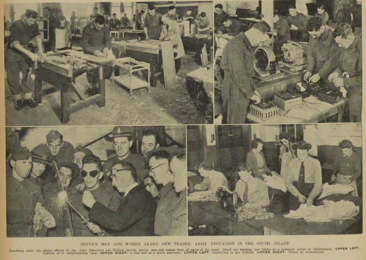 Service Men and Women Learn New Trades: Army Education in the South Island, 1943
