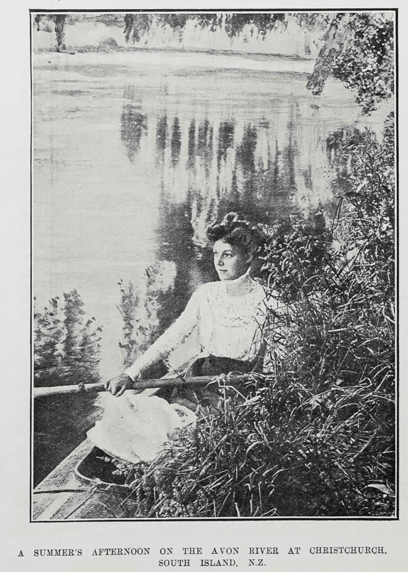 A Summer's Afternoon On The Avon River At Christchurch, South Island, N.Z., 1910