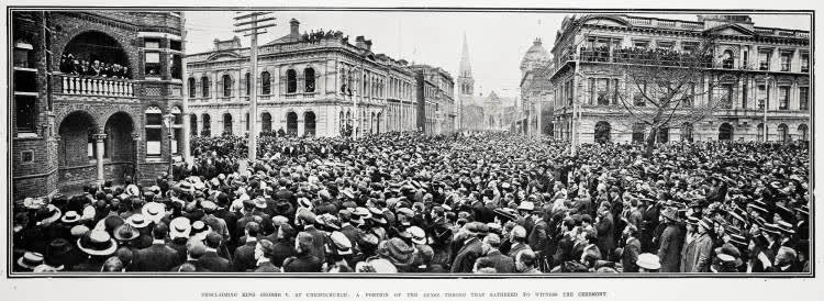 Proclaiming King George V. At Christchurch, 1910