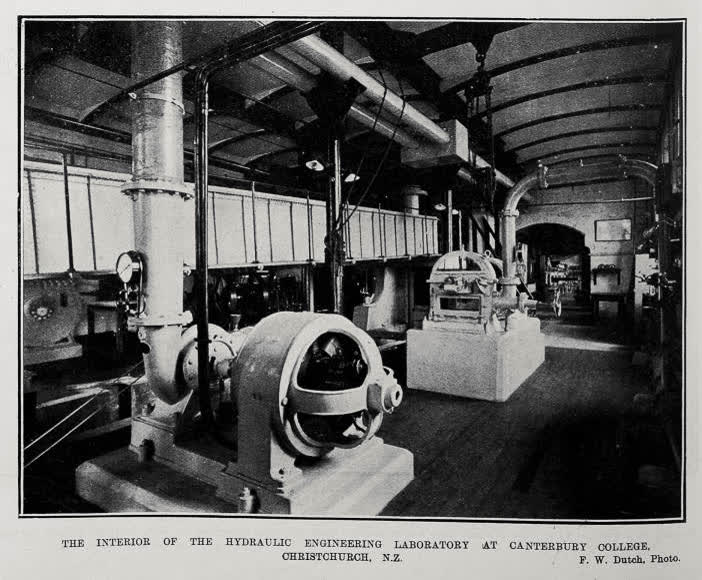 The Interior Of The Hydraulic Engineering Laboratory At Canterbury College, Christchurch, N.Z., 1910