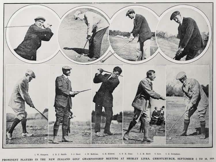 Prominent Players In The New Zealand Golf Championship Meeting At Shirley Links, Christchurch, September 5 To 10, 1910, 1910