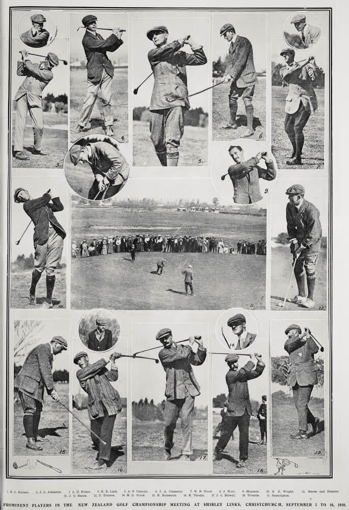 Prominent Players In The New Zealand Golf Championship Meeting At Shirley Links, Christchurch, September 5 To 10, 1910, 1910