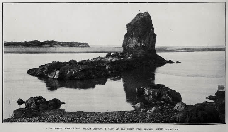 A Favourite Christchurch Seaside Resort, 1910