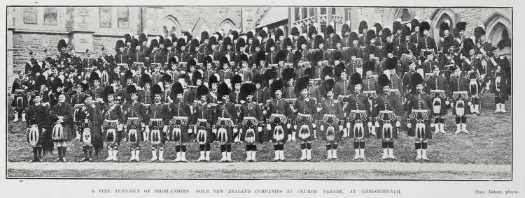 A Fine Turn-Out Of Highlanders, 1911