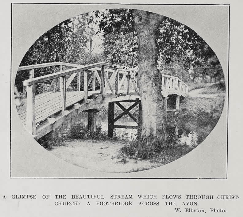 A Glimpse Of The Beautiful Stream Which Flows Through Christchurch, 1911