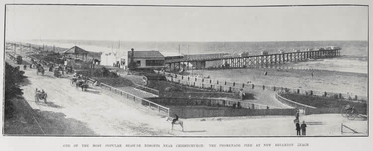 One Of The Most Popular Seaside De Resorts Near Christchurch, 1911