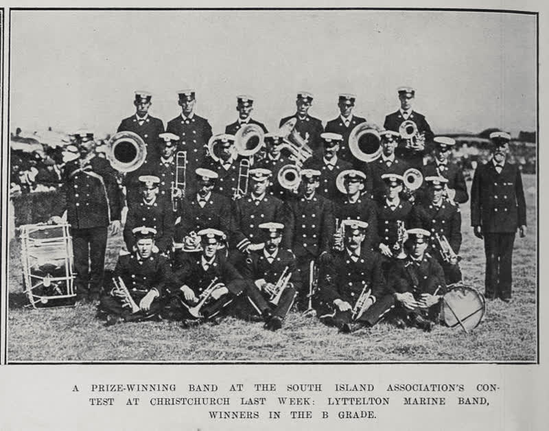 A Prize-Winning Band At The South Island Association's Contest At Christchurch Last Week, 1912