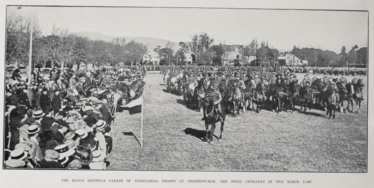 The King's Birthday Parade Of Territorial Troops At Christchurch, 1912