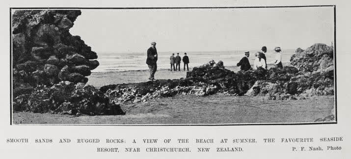 Smooth sand and rugged rocks, 1913