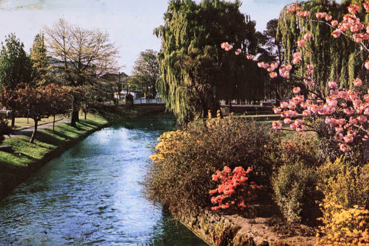 Avon River from Hereford Street, Christchurch, 1960